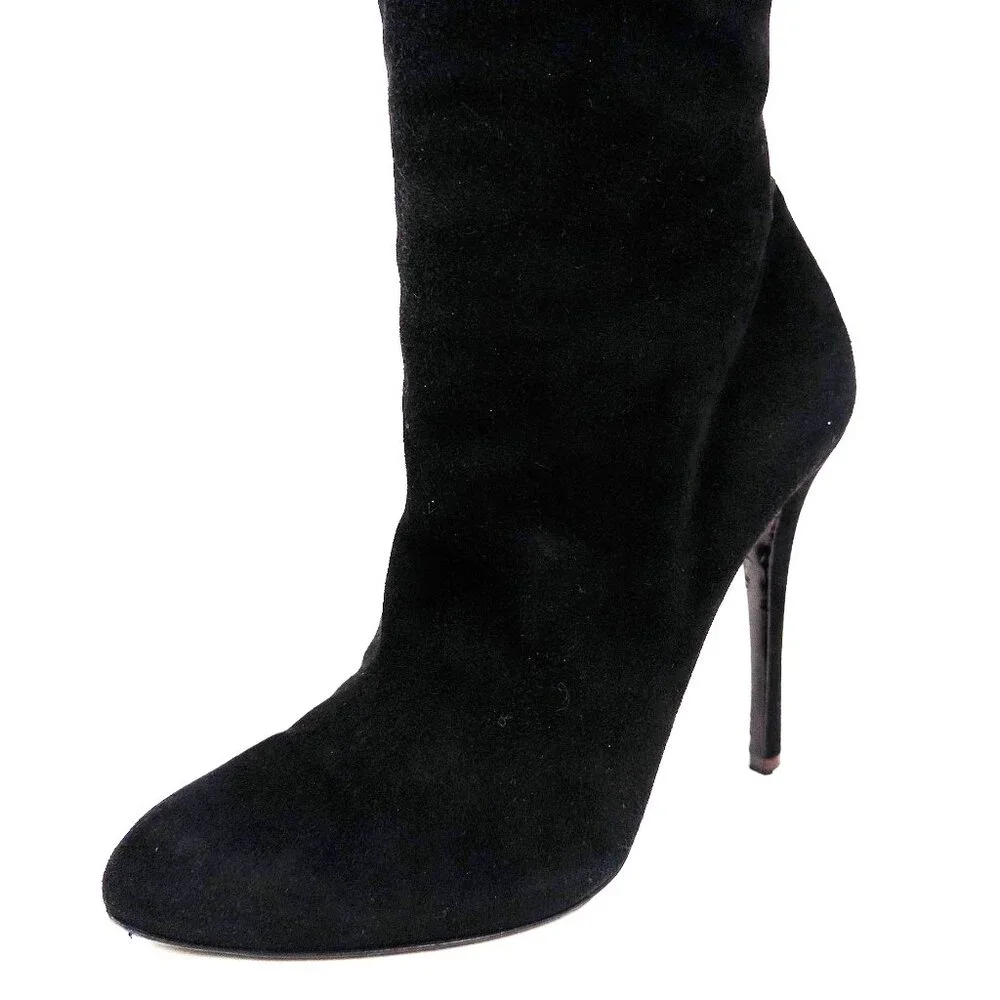 Ralph Lauren Collection Purple Label Tall Suede Heeled Boots - Picture 5 of 14